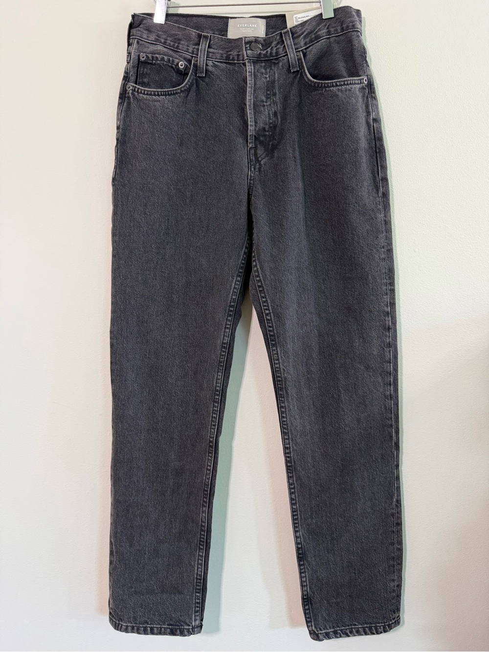 Everlane The ‘90s Cheeky Jean Washed Black High Rise Straight 28 NWT